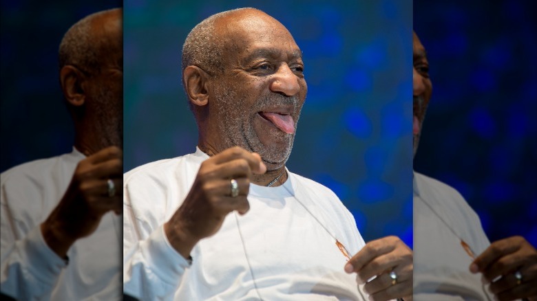 Bill Cosby sticks out his tongue in 2014