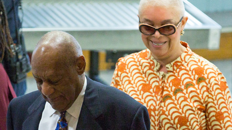 Bill Cosby and Camille enter court in 2018