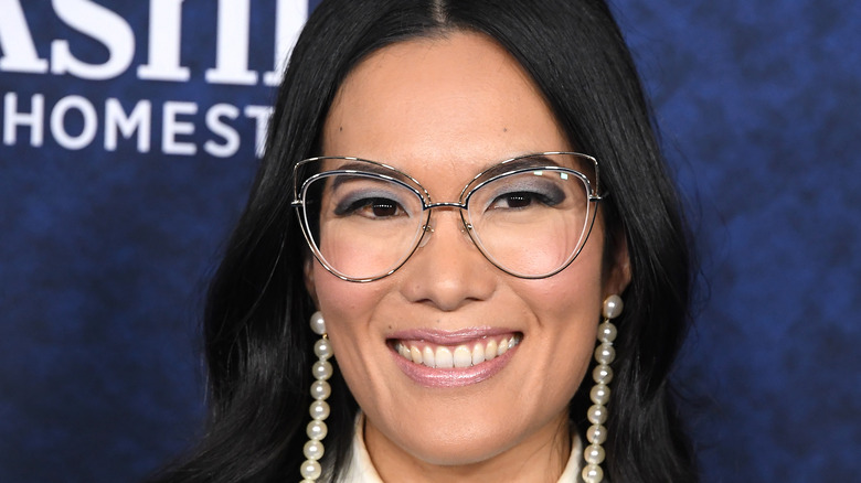 Ali Wong pearl earrings