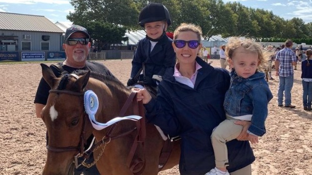 Billy Joel, Della, Alexis, and Remy, all at horse show