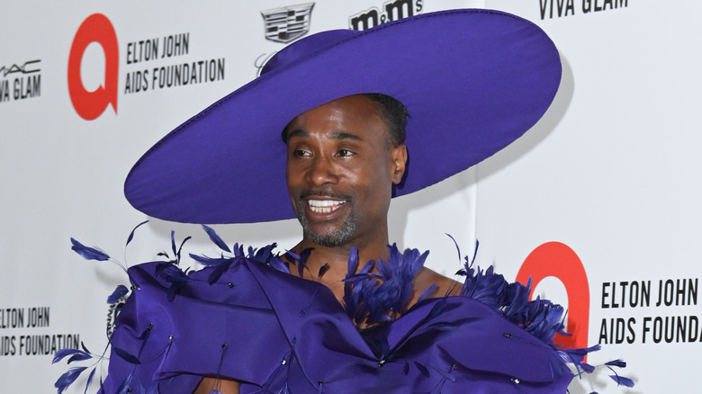 Billy Porter purple hat