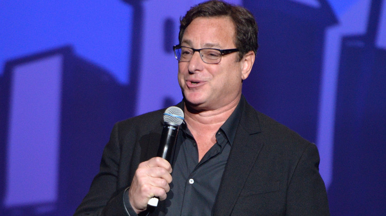 Bob Saget doing standup comedy