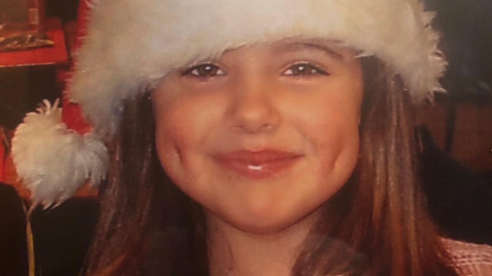 Brielle Biermann celebrating Christmas as a child
