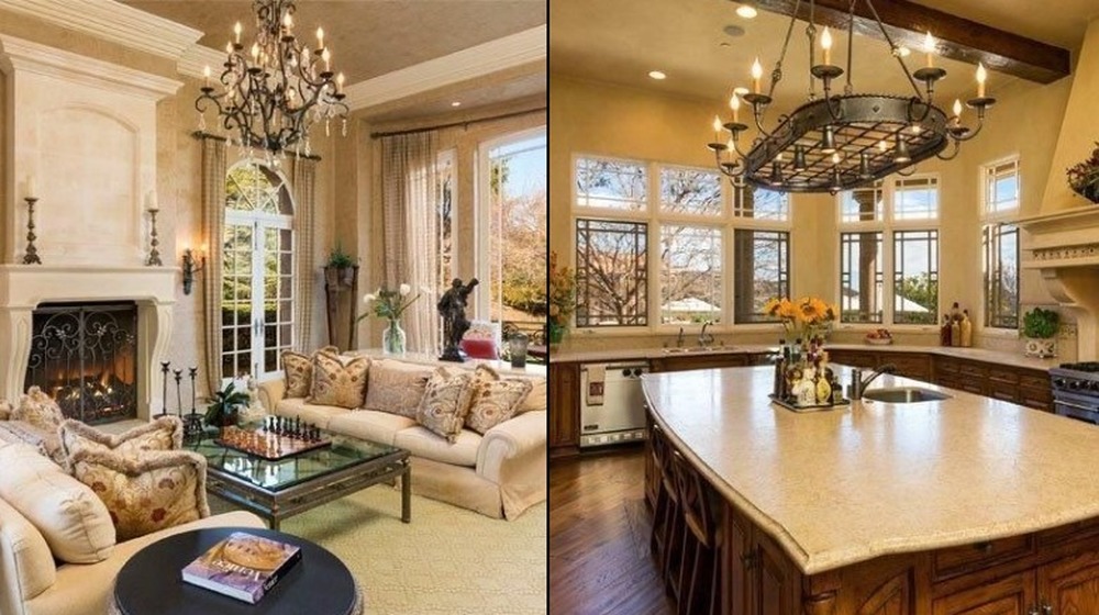 Britney Spears house living room and kitchen