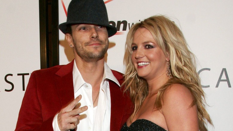 Britney Spears and Kevin Federline posing