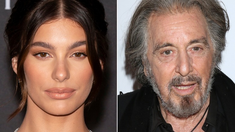 Camila Morrone, Al Pacino split image