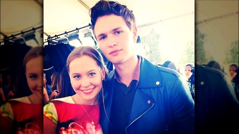 Ansel Elgort with Natasha Bure