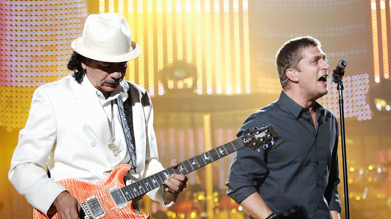 Carlos Santana and Rob Thomas