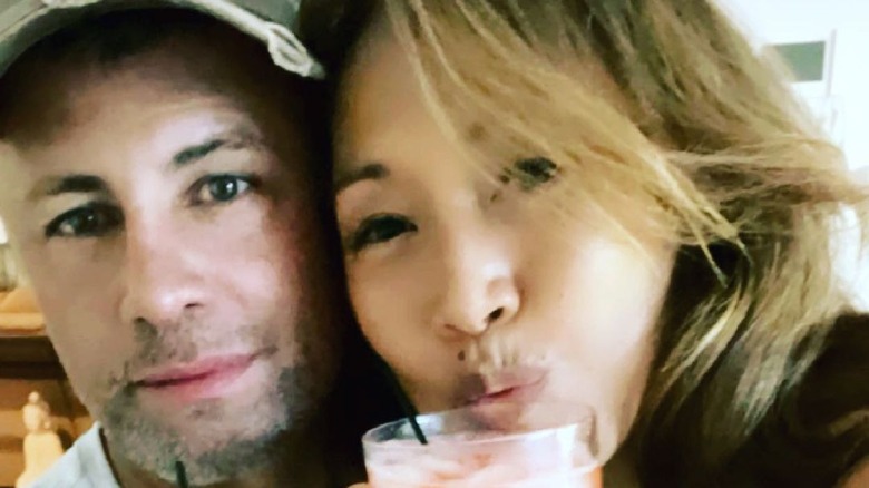 Fabien Viteri and Carrie Ann Inaba drinks