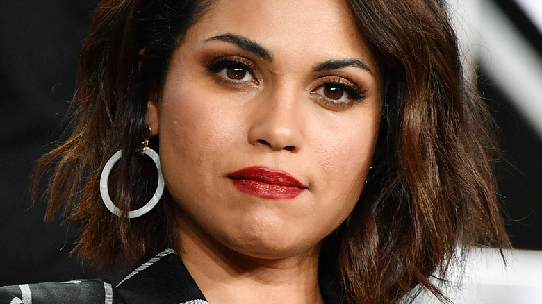 Monica Raymund at the "Hightown" press tour