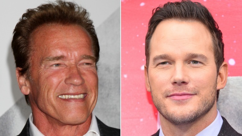 Arnold Schwarzenegger and Chris Pratt at events 