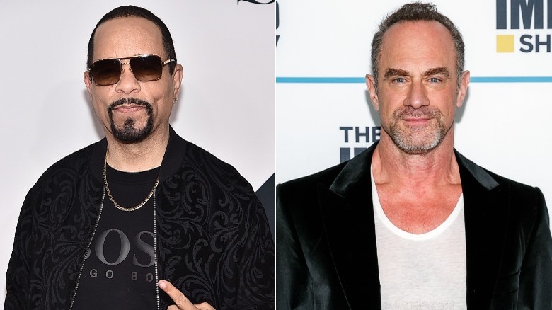 Ice-T and Christopher Meloni smiling in split image