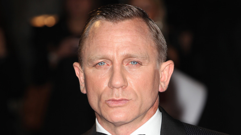 Daniel Craig with a serious expression