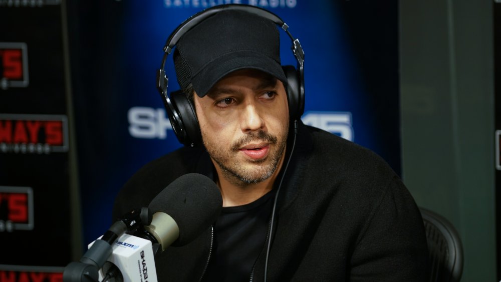 David Blaine speaking into microphone at radio show