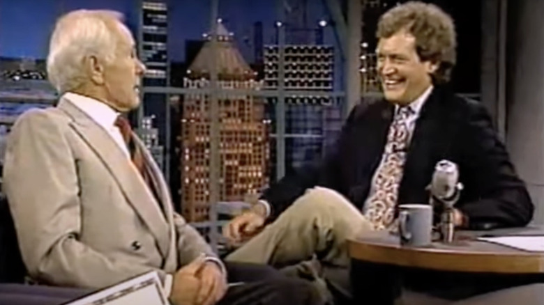 David Letterman and Johnny Carson on The Late Show