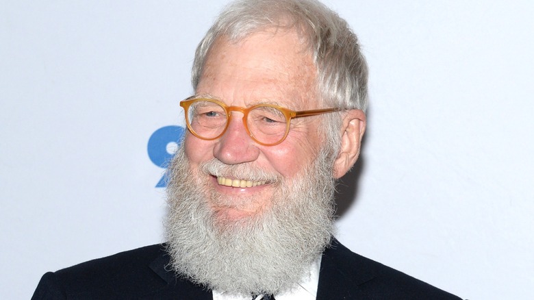 David Letterman wearing glasses and sporting a long beard