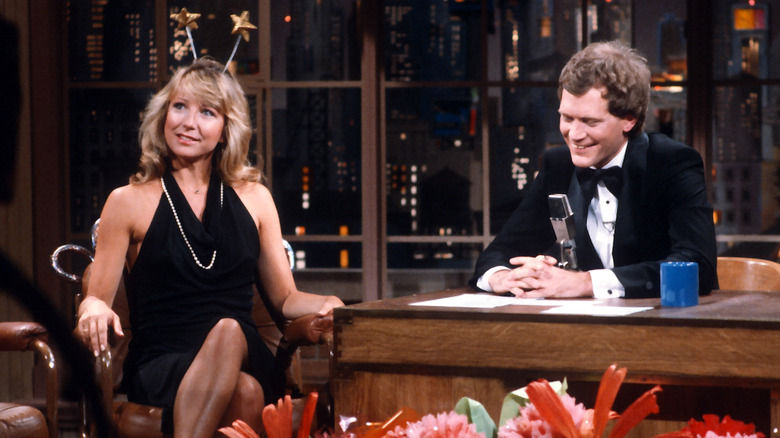 David Letterman and Teri Garr on talk show