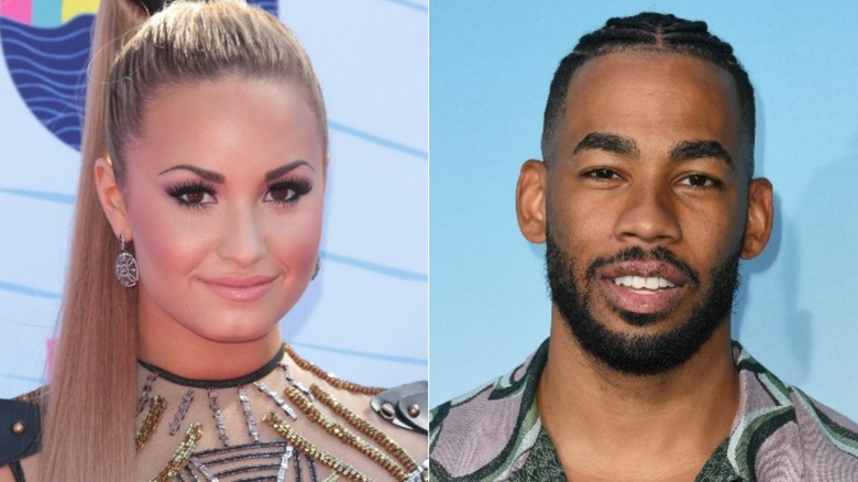 Demi Lovato and Mike Johnson split image