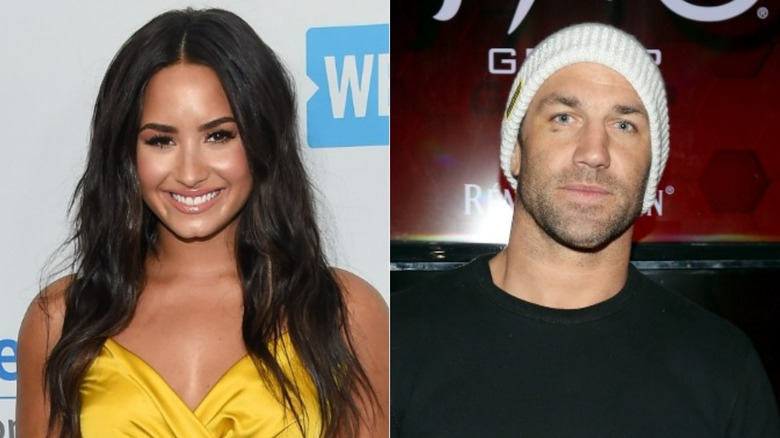 Demi Lovato and Luke Rockhold split image