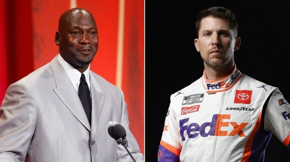 Michael Jordan and Denny Hamlin side-by-side