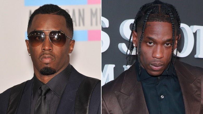 Diddy and Travis Scott side by side