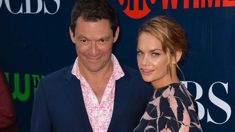 Dominic West and Ruth Wilson smiling