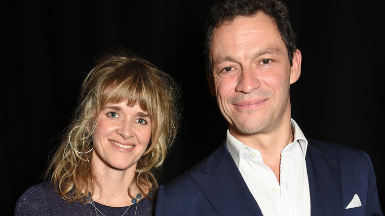 Catherine FitzGerald and Dominic West smiling