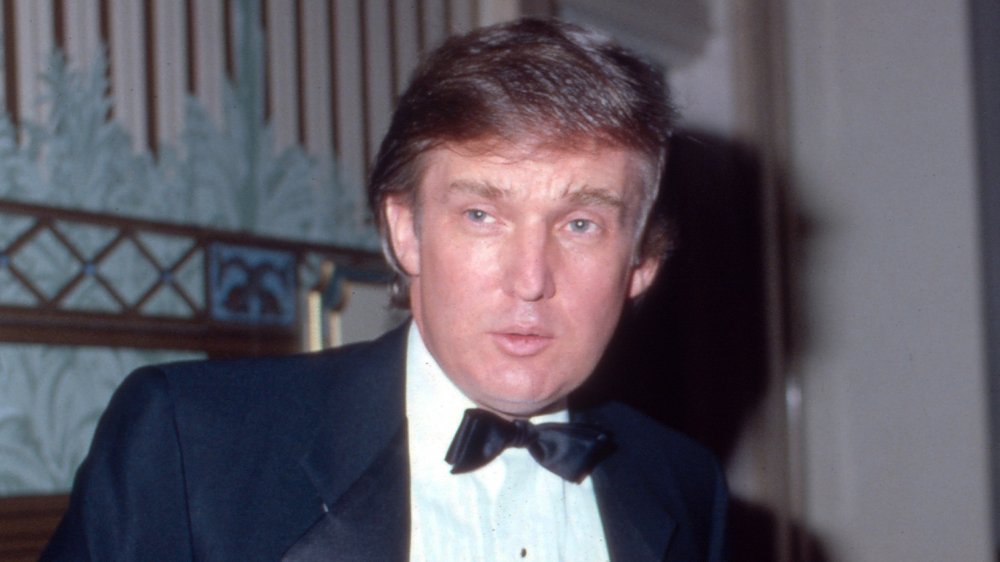 Donald Trump wearing a tuxedo in a 1981 photo