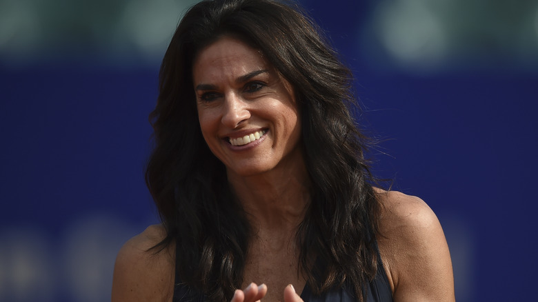 Gabriela Sabatini smiling tennis tournament