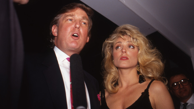 Donald Trump and Marla Maples smiling