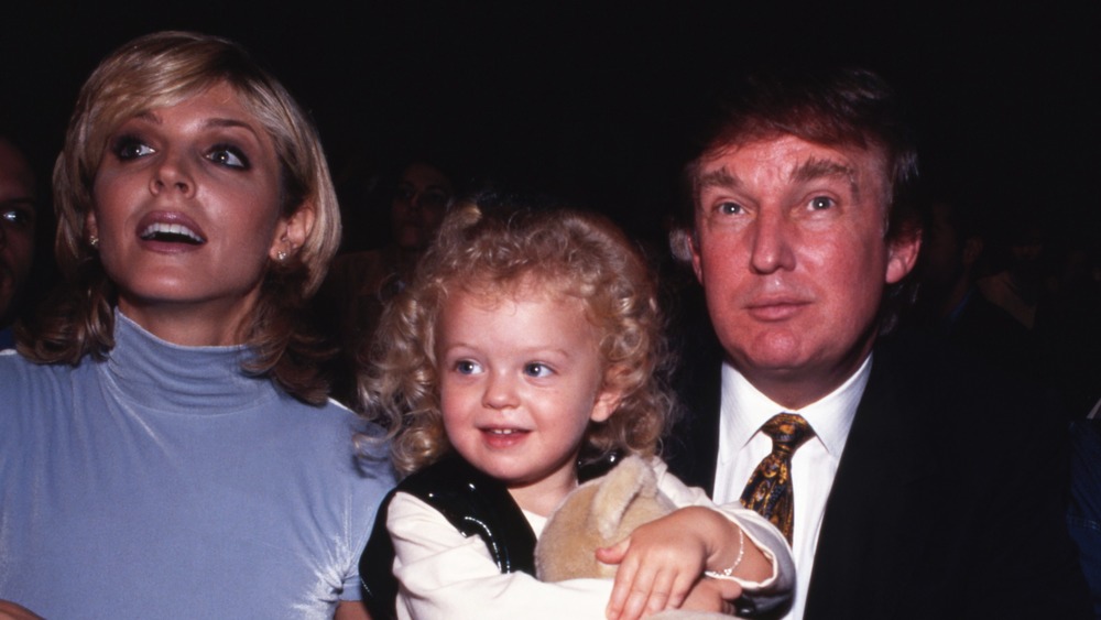 Marla Maples, Tiffany Trump, and Donald Trump in 1995