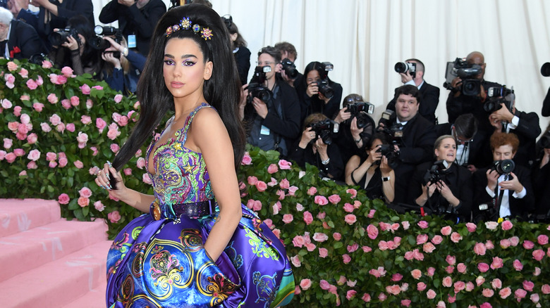 Dua Lipa posing at the Met Gala