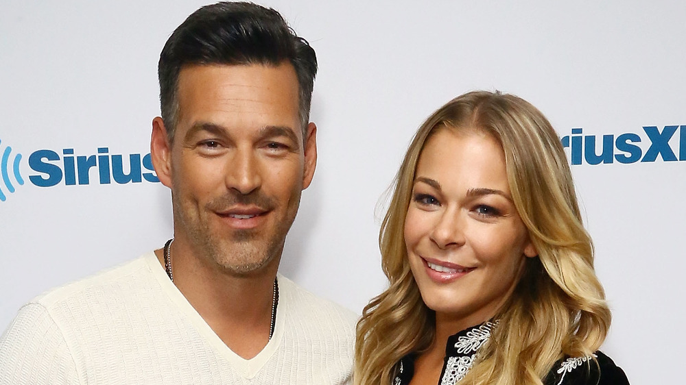 Eddie Cibrian and LeAnn Rimes at Sirius XM