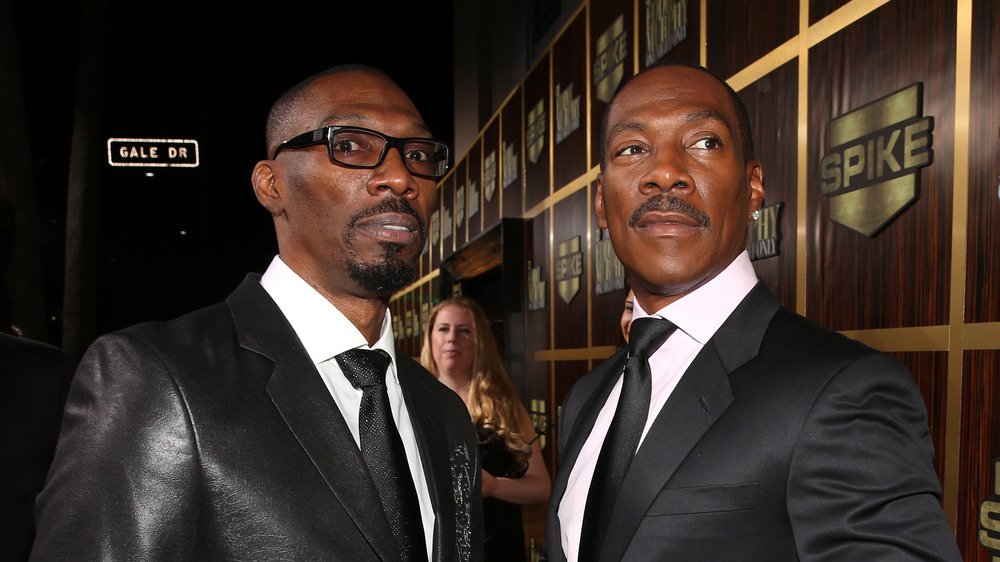 Actor Charlie Murphy and honoree Eddie Murphy arrive at Spike TV's "Eddie Murphy: One Night Only" at the Saban Theatre on November 3, 2012 in Beverly Hills, California