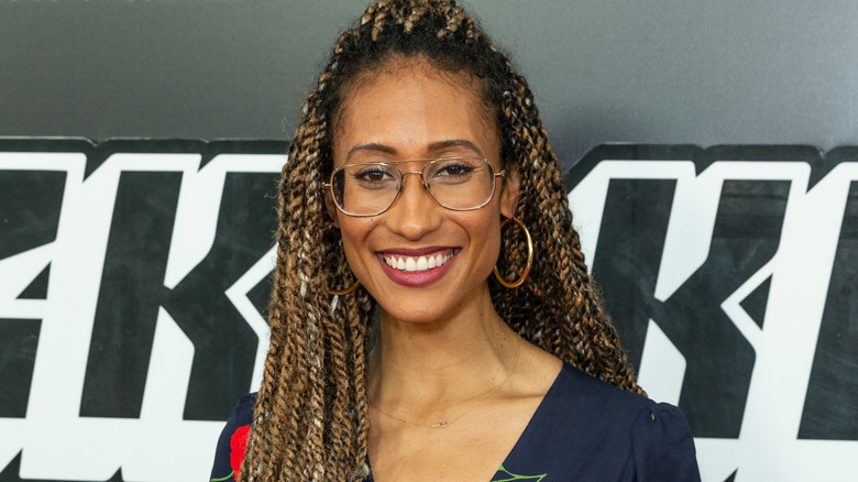 Elaine Welteroth poses on the red carpet 