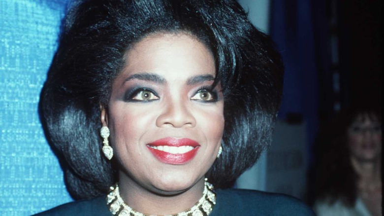 Oprah Winfrey red lipstick