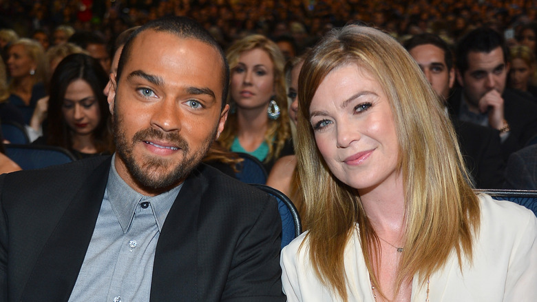 Jesse Williams and Ellen Pompeo smiling