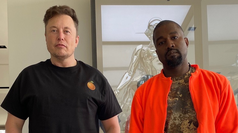 Elon Musk Kanye West orange