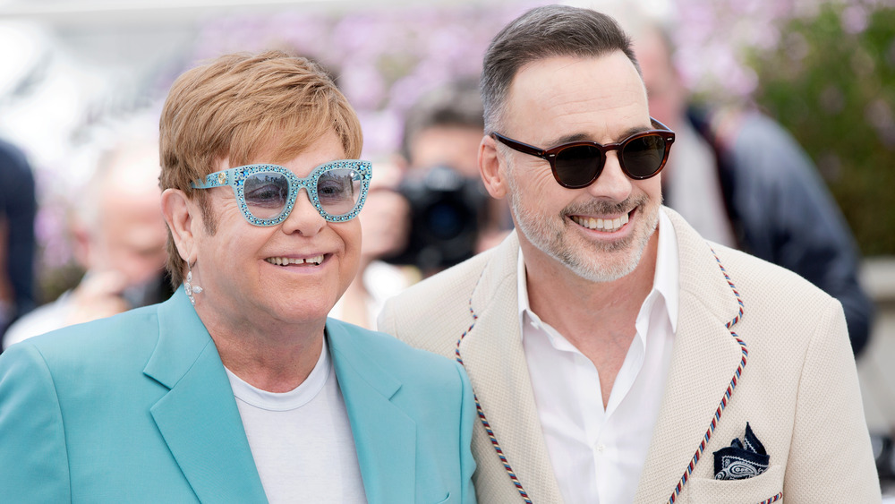 Elton John and David Furnish sunglasses