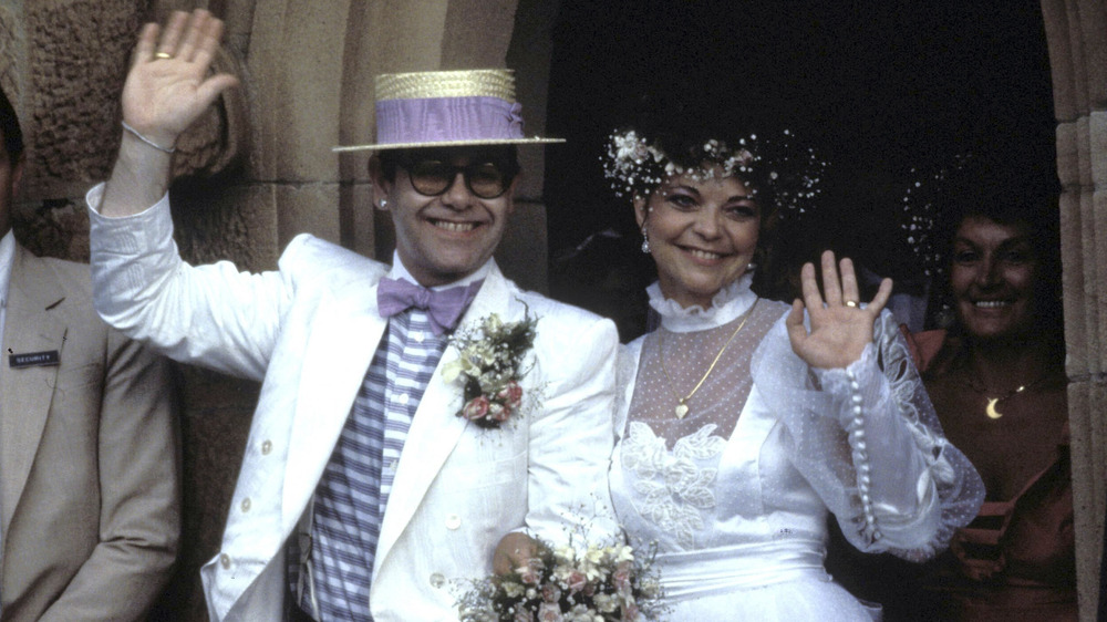 Elton John and Renate Baluel wedding