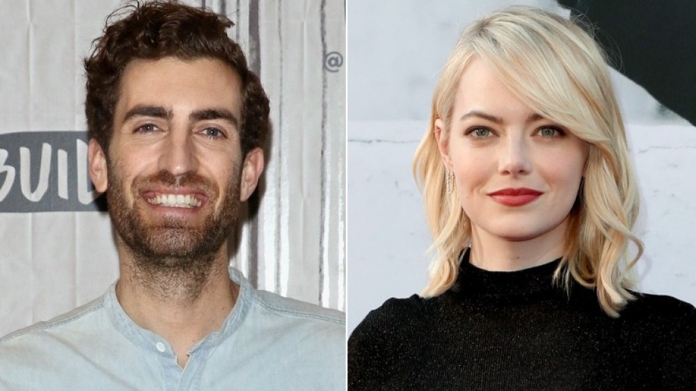 Dave McCary at the Build Series in 2017; Emma Stone at AFI's Lifetime Achievement gala