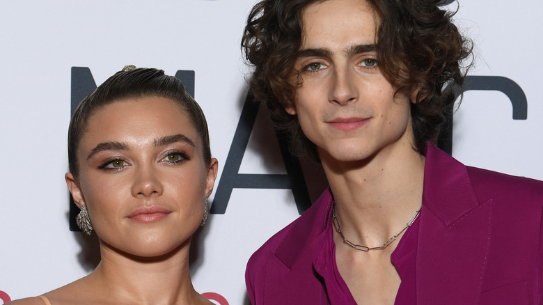 Florence Pugh and Timothée Chalamet on Little Women red carpet 2019