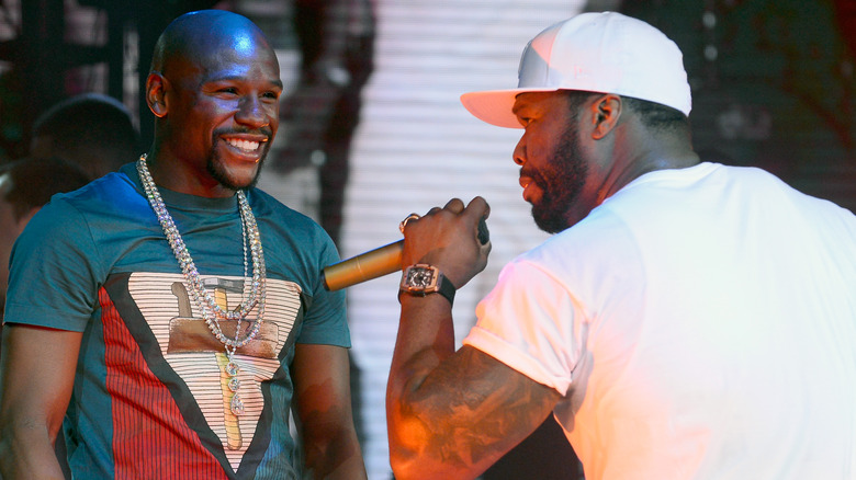 50 Cent Clowns Floyd Mayweather's Outfit: Dats That Granny Drip