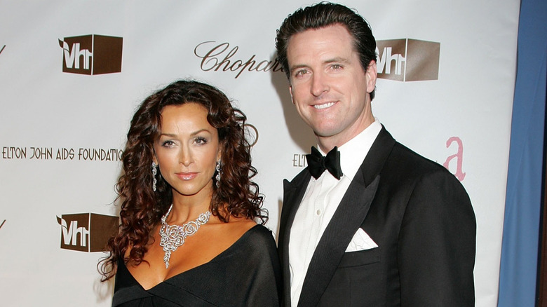 Sofia Milos and Gavin Newsom at the 14th Annual Elton John Academy Awards