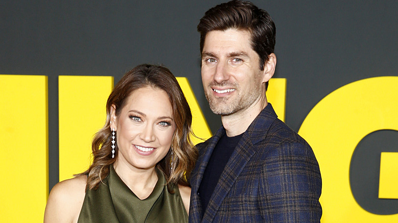 Ginger Zee, Ben Aaron posing