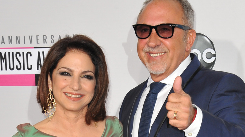 Gloria and Emilio Estefan, both smiling