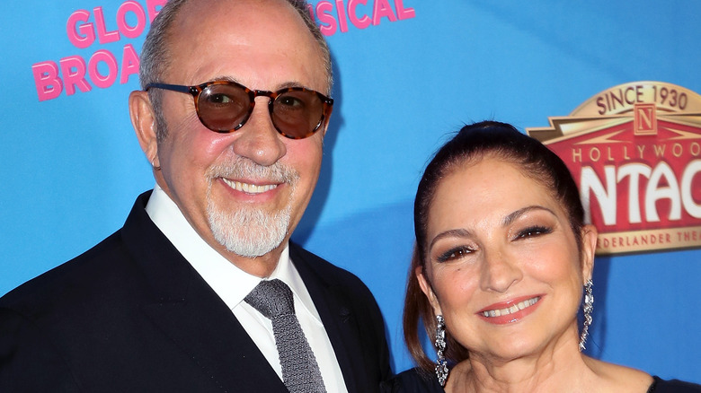 Emilio and Gloria Estefan, smiling