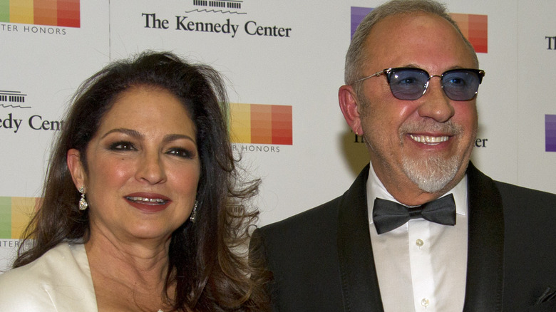 Gloria and Emilio Estefan, both smiling