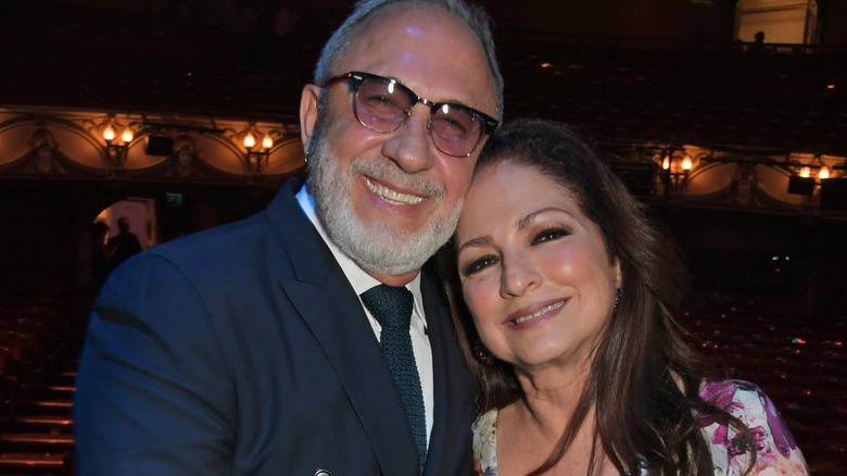 Emilio and Gloria Estefan, both smiling