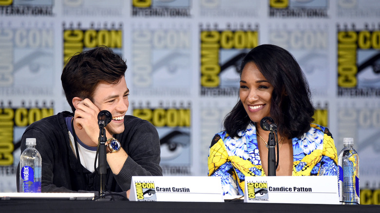 Grant Gustin and Candice Patton at Comic Con 2017